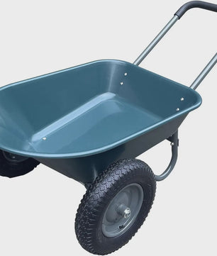 Stevige 2-wiel kruiwagen voor tuin en buiten – 120 kg capaciteit, ijzeren bak & kunststof