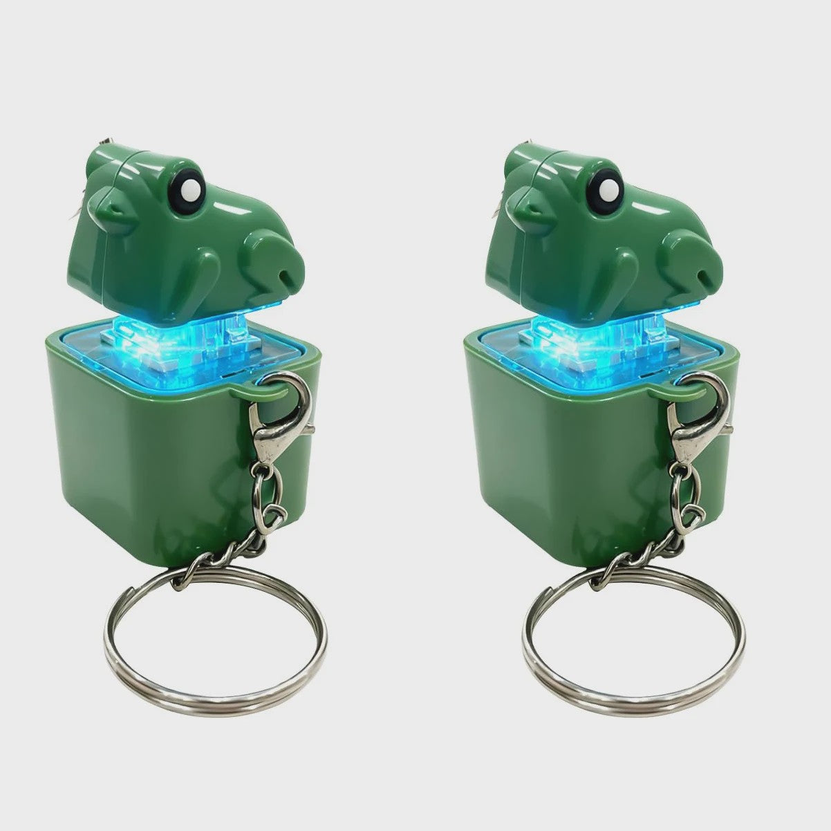 Grappige Kikker Sleutelhanger met Geluid & LED - Oplaadbare Fidget Toy