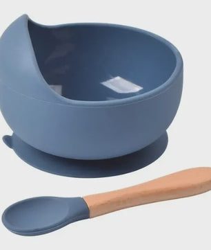 Siliconen Babyspeelgoed Kom en Lepel Set - BPA-vrij, Vaatwasmachinebestendig