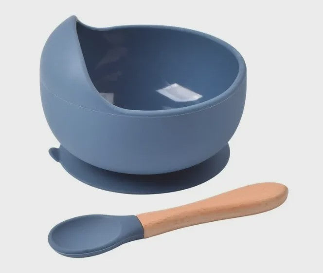 Siliconen Babyspeelgoed Kom en Lepel Set - BPA-vrij, Vaatwasmachinebestendig
