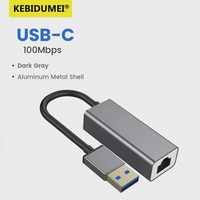 2.5Gbps USB Ethernet Adapter - Snelle Netwerkkaart voor Laptop & PC (USB-A/C)