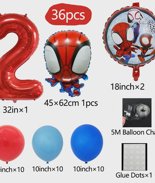 Superheld Folieballonnen Set: Spiderman, Batman, Iron Man & Captain America - Feestdecoratie