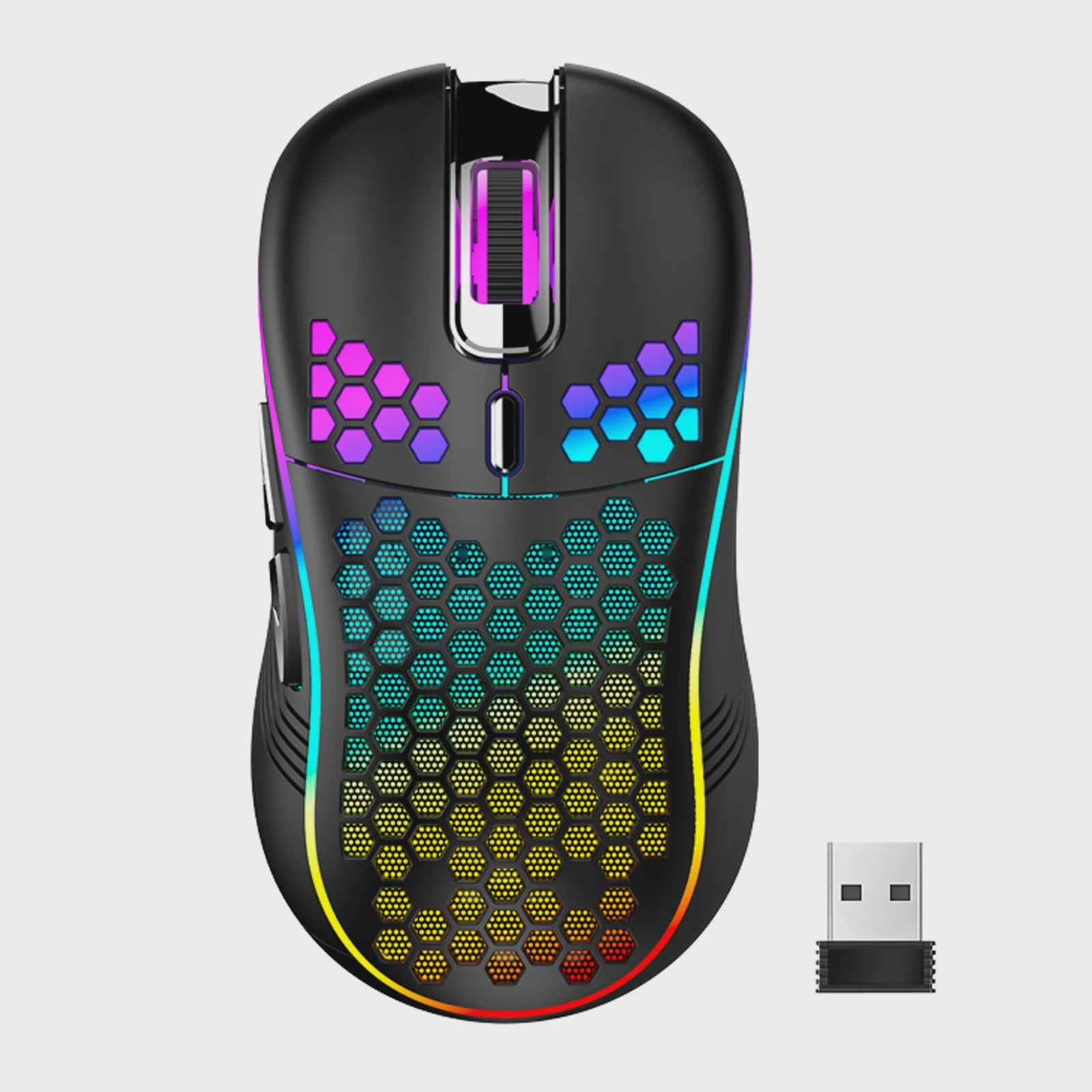 RGB Gaming Muis met Honingraat Design, 7200 DPI, Ergonomisch & Bedraad