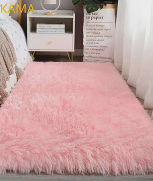 VIKAMA Luxe Pluche Vloerkleed - Zacht & Sfeervol voor Slaapkamer en Woonkamer