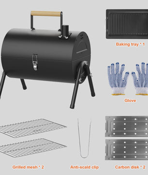 Draagbare Houtskool BBQ Grill - Compacte Barbecue voor Camping & Outdoor