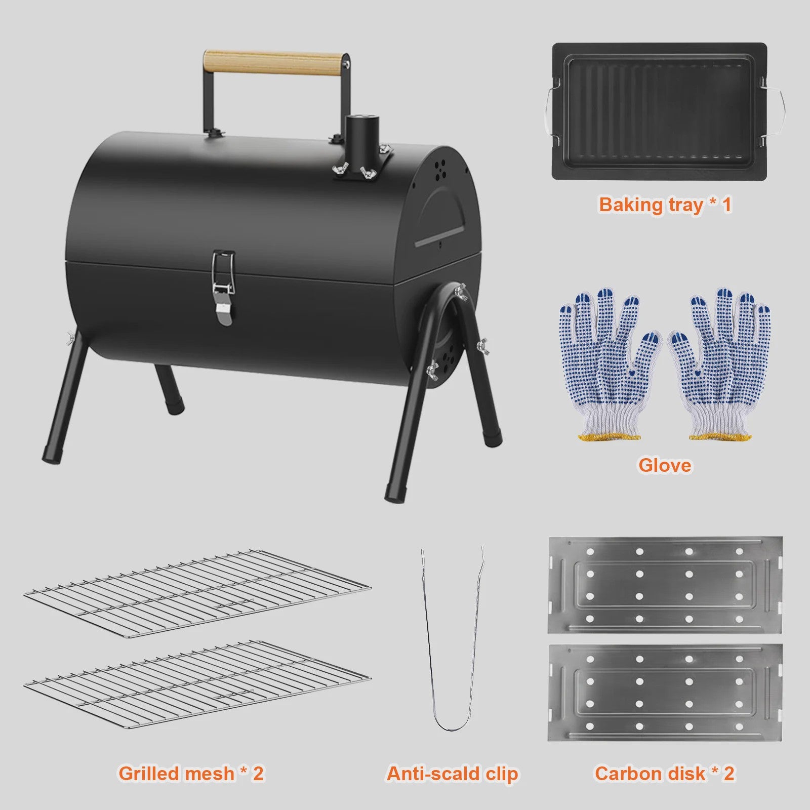 Draagbare Houtskool BBQ Grill - Compacte Barbecue voor Camping & Outdoor