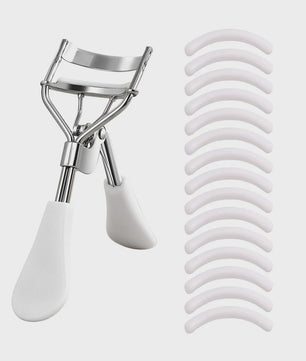 Professionele Wimperkruller RVS met 15 Siliconen Pads - Draagbaar & Ideaal voor Wimper Extensions