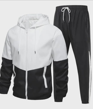 Herentrui Trainingspak met Rits Hoodie en Joggingbroek - 2-delige Set