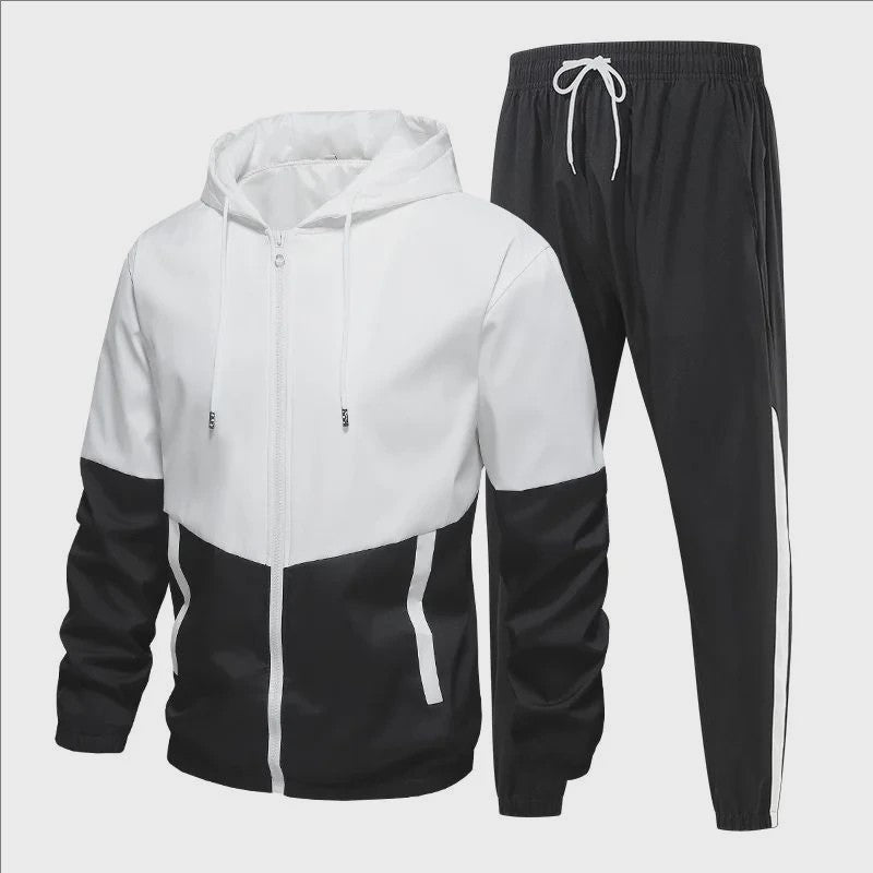 Herentrui Trainingspak met Rits Hoodie en Joggingbroek - 2-delige Set