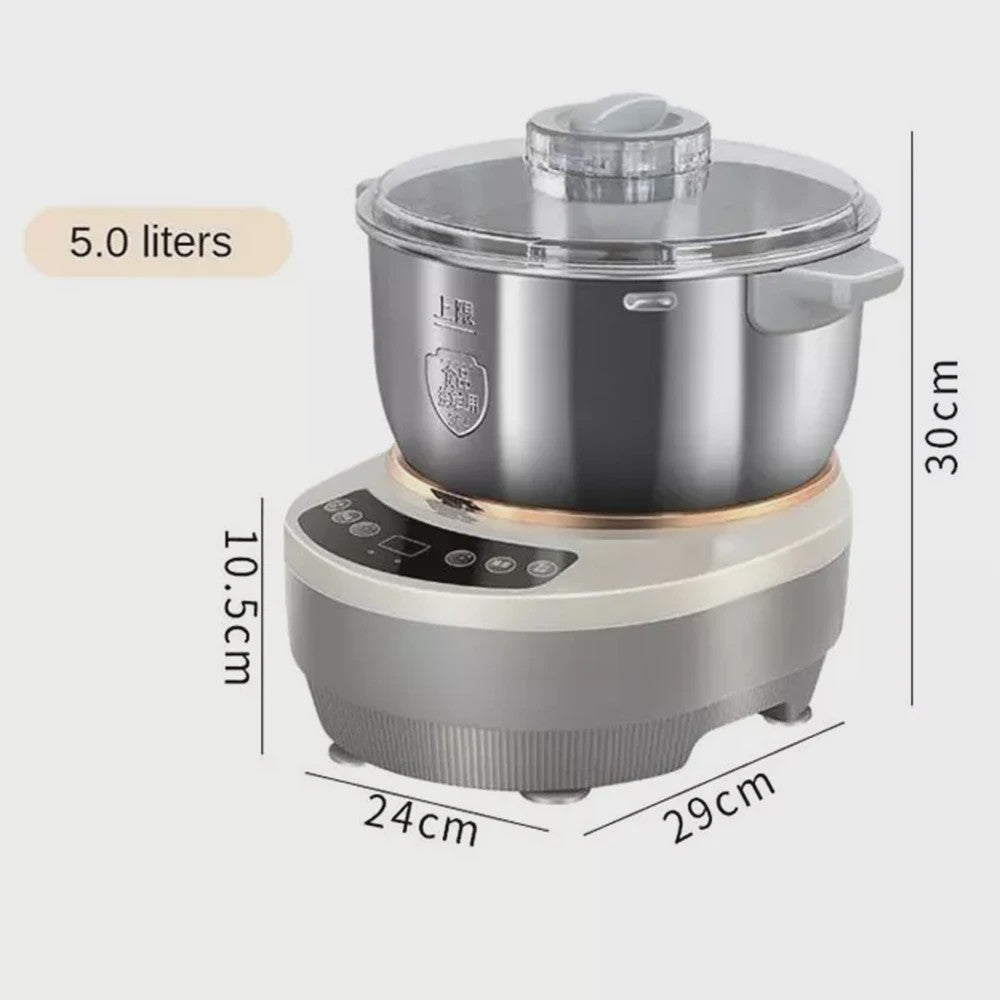Professionele Deegmenger & Rijsmachine met Fermentatie - 5L/7L Roestvrij Staal