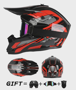 Off Road Motorcross Helm met Vizier & Goggles - Veilig & Comfortabel