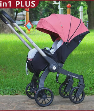4-in-1 Baby Kinderwagen met Autostoel - Multifunctioneel en Inklapbaar