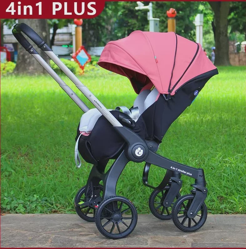 4-in-1 Baby Kinderwagen met Autostoel - Multifunctioneel en Inklapbaar