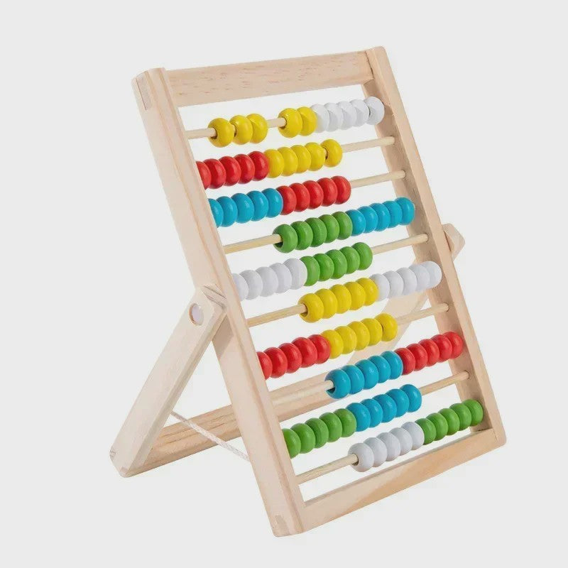 Houten Telraam Educatief Speelgoed - 100 Kralen voor Rekenonderwijs en Montessori Leren