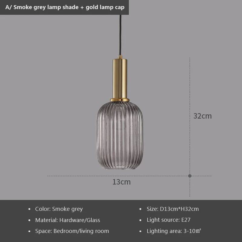 Glazen Hanglamp Smoke Grey E27 - Sfeervolle Verlichting voor Keuken, Eetkamer & Woonkamer