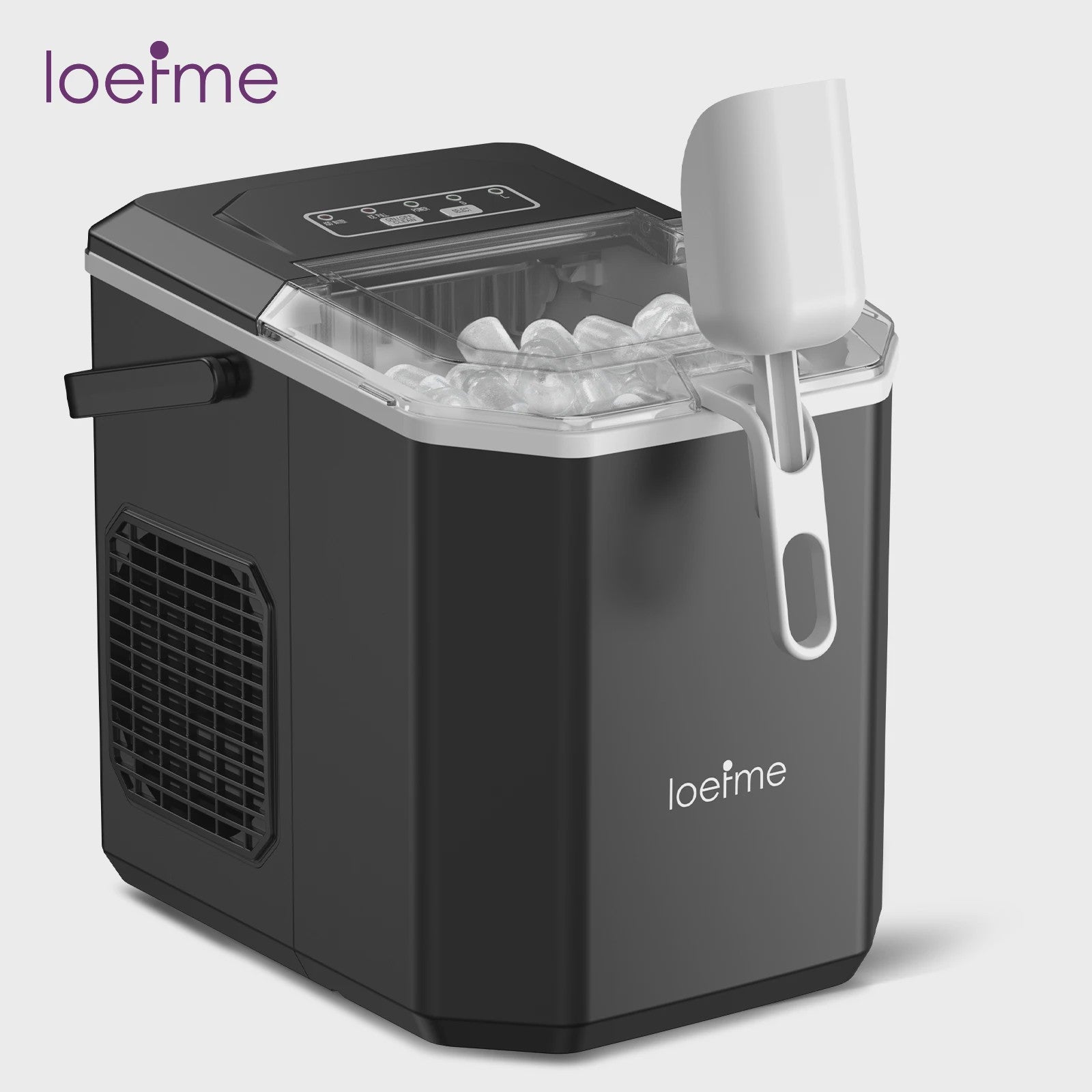 LOEFME Draagbare IJsmachine - 15kg/24u, Snel IJs Maken in 6-13 Minuten