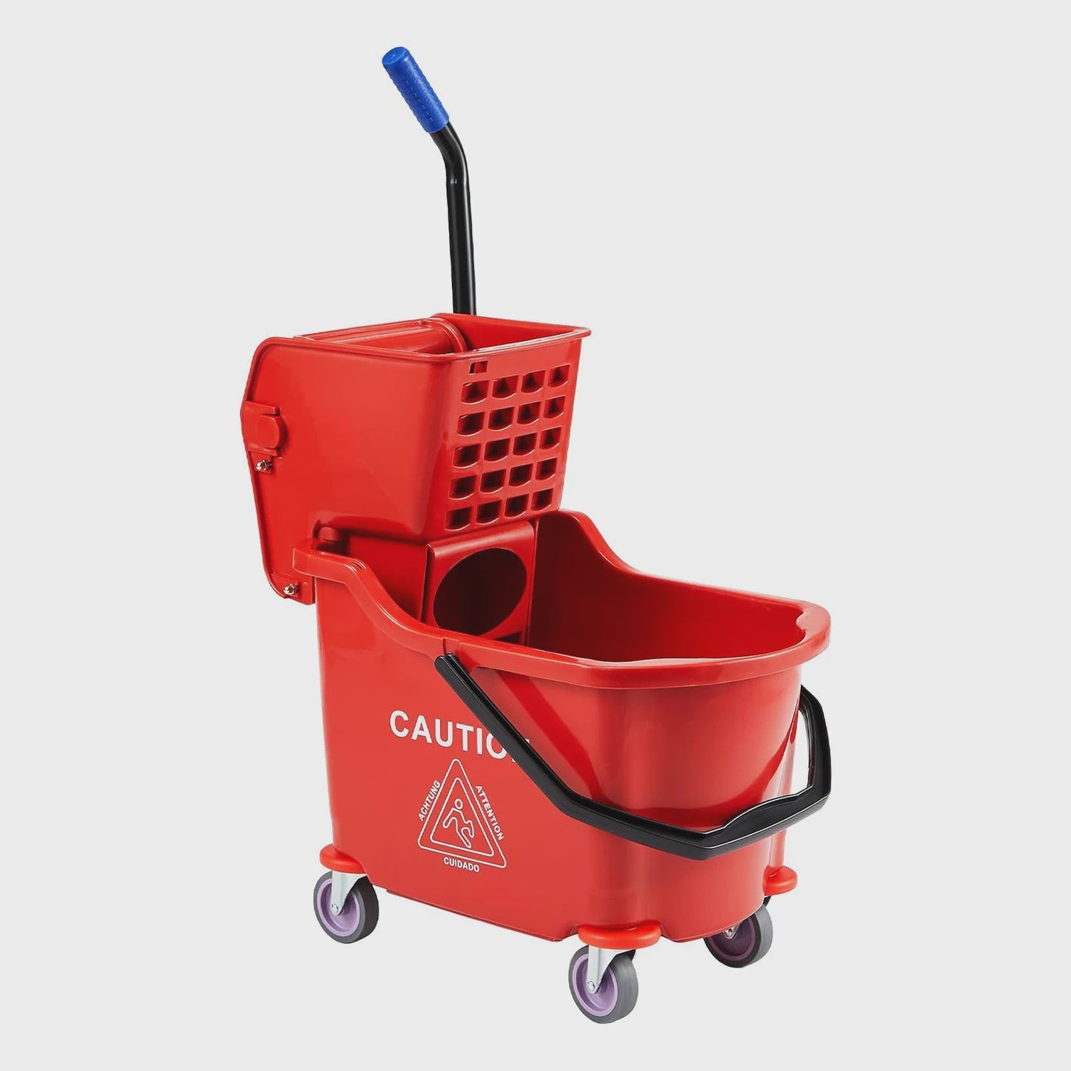 Professionele Dweilemmer met Wringer en Wielen - 32L Capaciteit