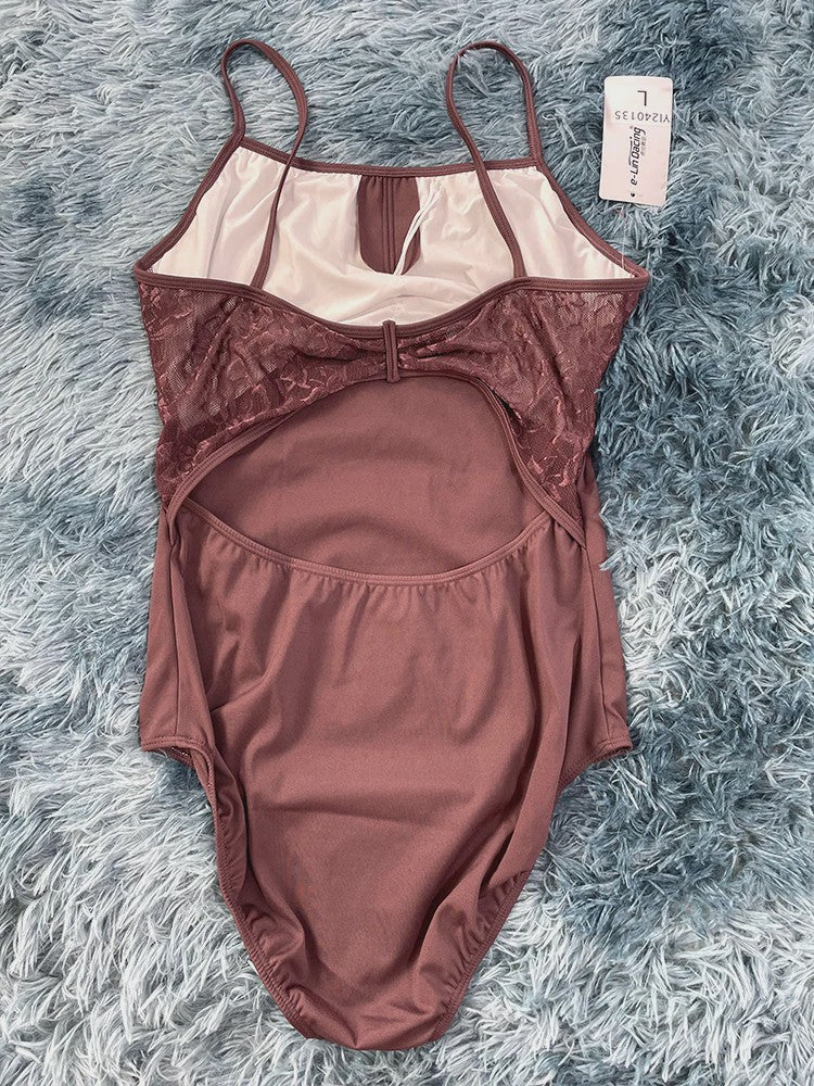 Elegante Ballet Leotard met Kant voor Dames - Perfect voor Dans en Yoga