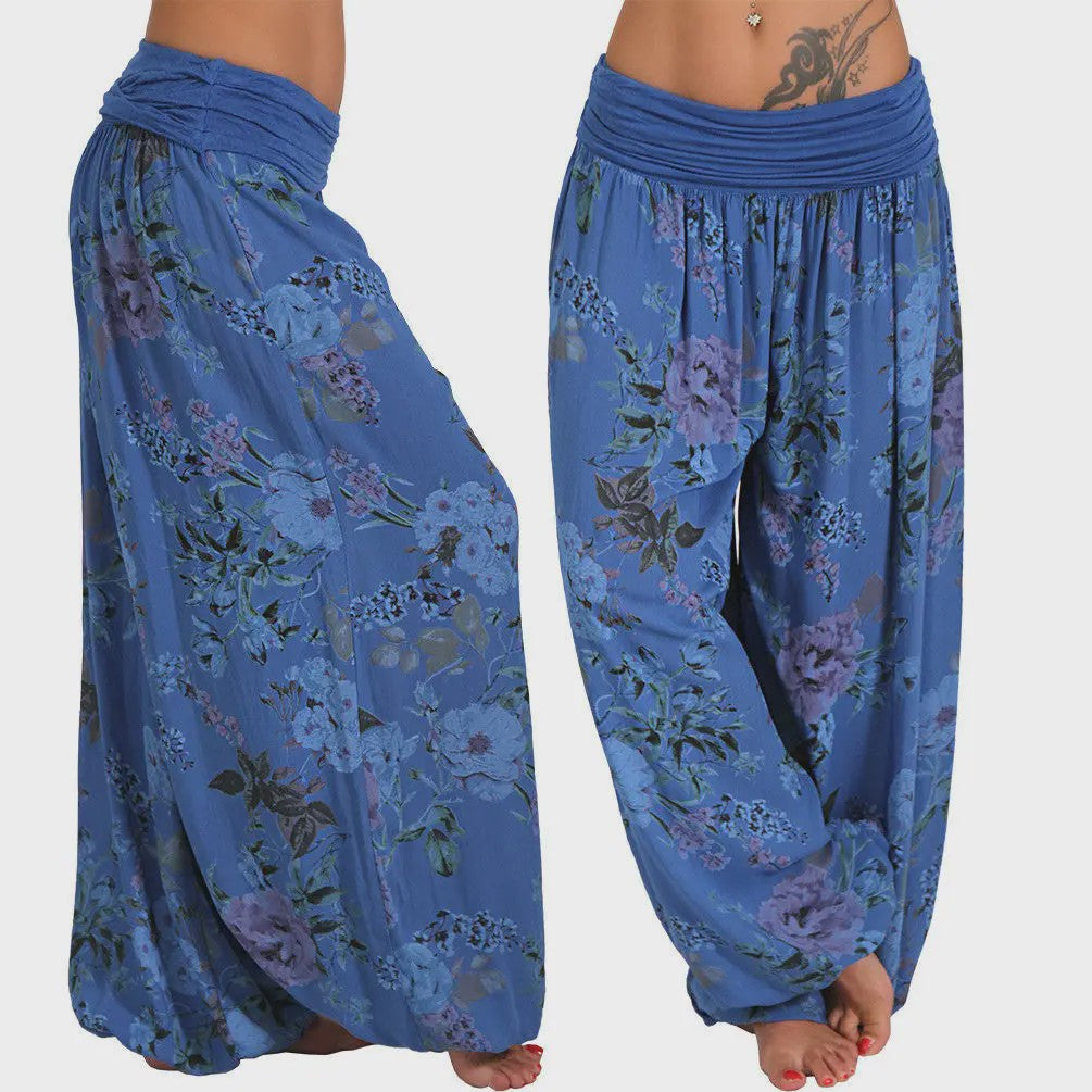 Dames Harembroek met Digitale Print - Wijdvallend & Comfortabel Plus Size Model