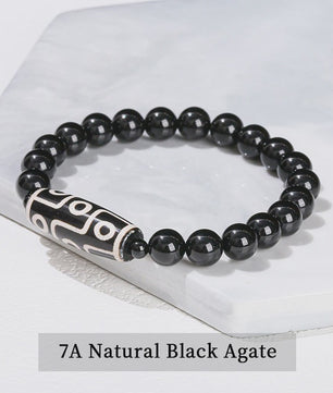 Tibetaanse Dzi Agate Armband met 9 Ogen - Retro Buddha Gebedssieraad