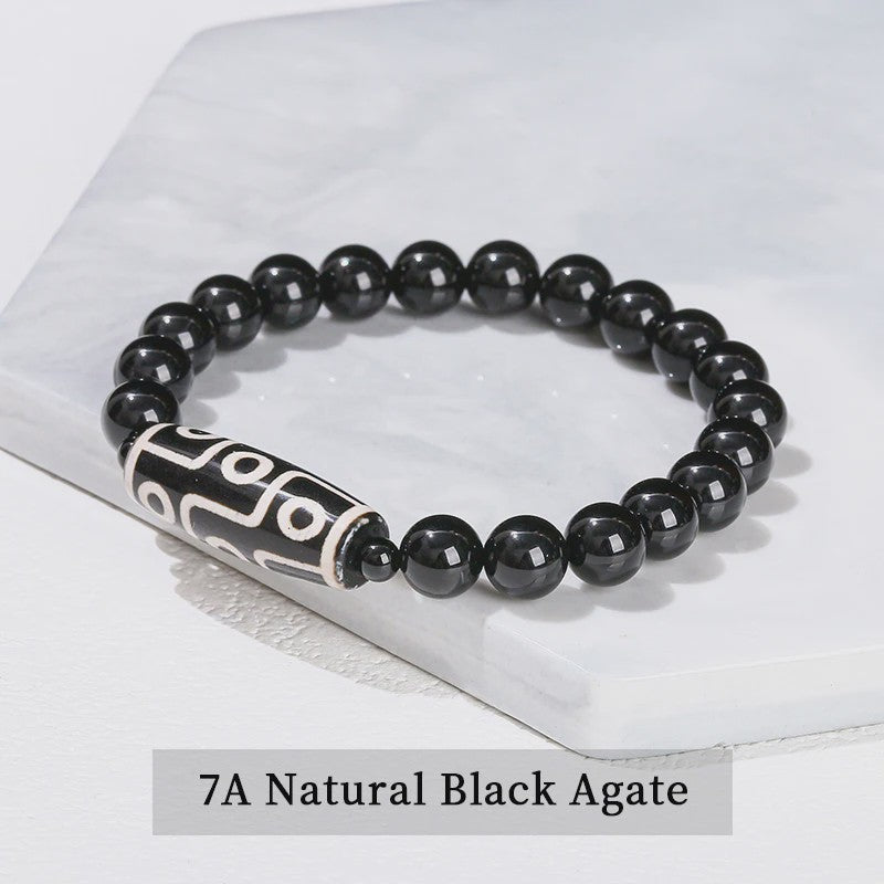 Tibetaanse Dzi Agate Armband met 9 Ogen - Retro Buddha Gebedssieraad
