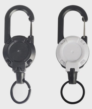 Robuuste Intrekbare Sleutelhanger met Karabijnhaak - Ideaal voor ID-badges, Sleutels & Outdoor