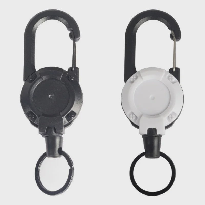 Robuuste Intrekbare Sleutelhanger met Karabijnhaak - Ideaal voor ID-badges, Sleutels & Outdoor