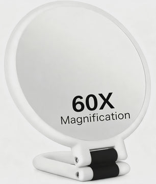 Dubbelzijdig Vergrootglas Spiegel 60X HD - Handheld, Desktop & Ophangbaar