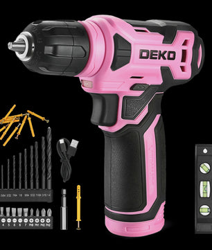 DEKO 8V Draadloze Boormachine Set met 42 Delige Accessoires