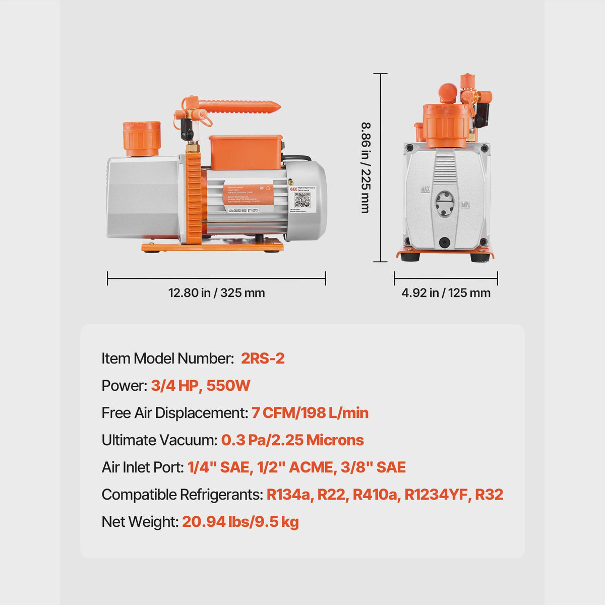SucceBuy Vacuümpomp voor HVAC: 1- & 2-Traps, 3.5-7 CFM