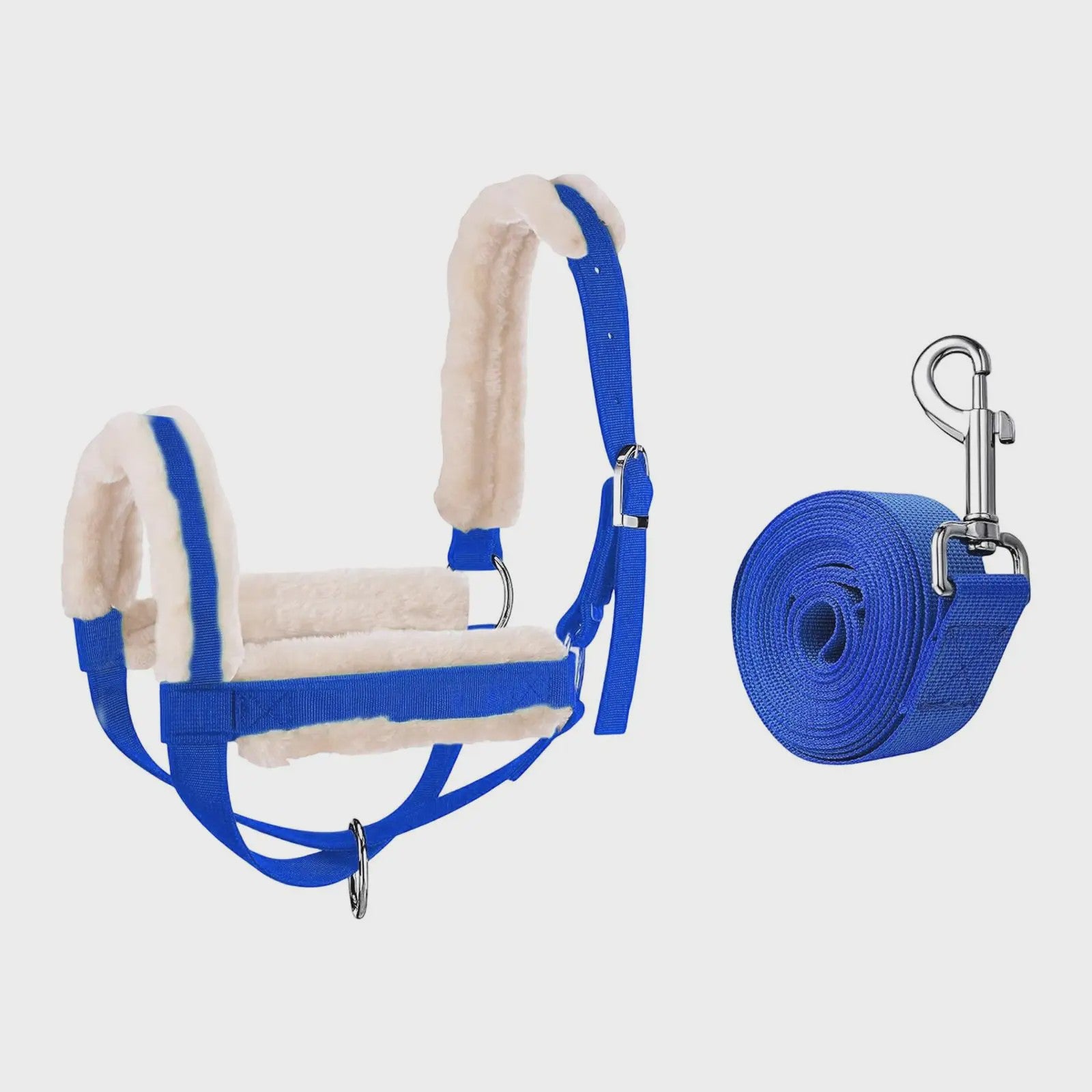 Verstelbare Nylon Halster met Lijn voor Paarden, Koeien, Schapen & Geiten - Dagelijks Gebruik