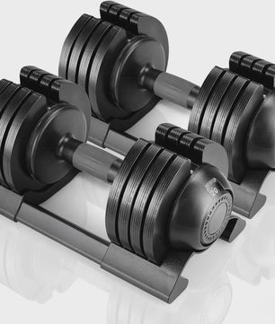 Verstelbare Dumbbells Set 1.5-24 kg met 5 Gewichtsniveaus - Compact en Efficiënt Trainen