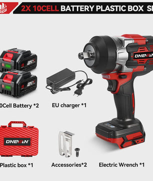ONEVAN Brushless Elektrische Slagschroevendraaier 2800W - 2800 Nm, 1/2 Inch, Makita 18V Compatibel