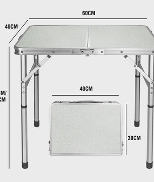 Draagbare Opvouwbare Tafel - Aluminium, Hoogte Verstelbaar voor Camping, Tuin & Picknick