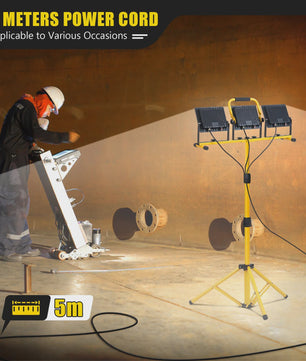 300W LED Werkverlichting met Verstelbaar Statief - IP66 Waterdicht & Draagbaar