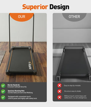 Y-RAIN 3-in-1 Opvouwbare Loopband met 0-9% Incline, 3.0PK Stille Motor, 150kg Belasting, Afstandsbediening