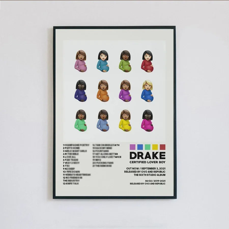 Drake Album Cover Posters - Canvas Muurdecoratie