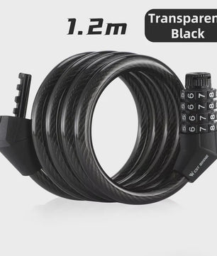 WEST BIKING 4-Cijferig Fietsslot - 120cm Staalkabel Anti-diefstal voor Fiets & Scooter