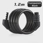 WEST BIKING 4-Cijferig Fietsslot - 120cm Staalkabel Anti-diefstal voor Fiets & Scooter