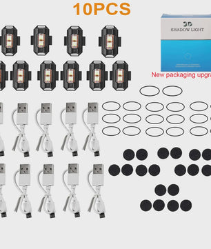 Universeel Mini LED Waarschuwingslicht - 7 Kleuren & 22 Modi - USB Oplaadbaar