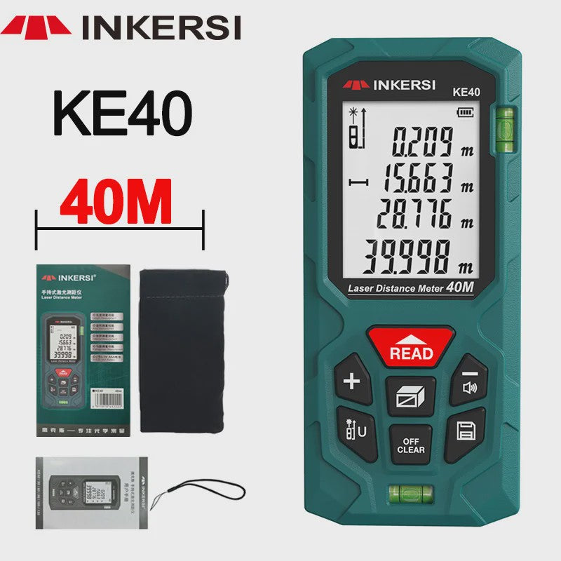 INKERSI Laser Afstandsmeter 40M/70M/120M - Digitale Meetlint met Hoge Precisie
