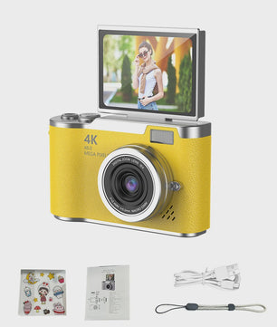 4K Digitale Camera met 48MP, 8x Zoom & Flip Screen - Ideaal voor Studenten