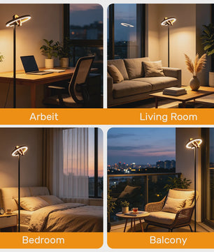 Moderne LED Vloerlamp met Touch & Afstandsbediening - Instelbare Kleur & Helderheid - Ideaal voor Lezen & Werk