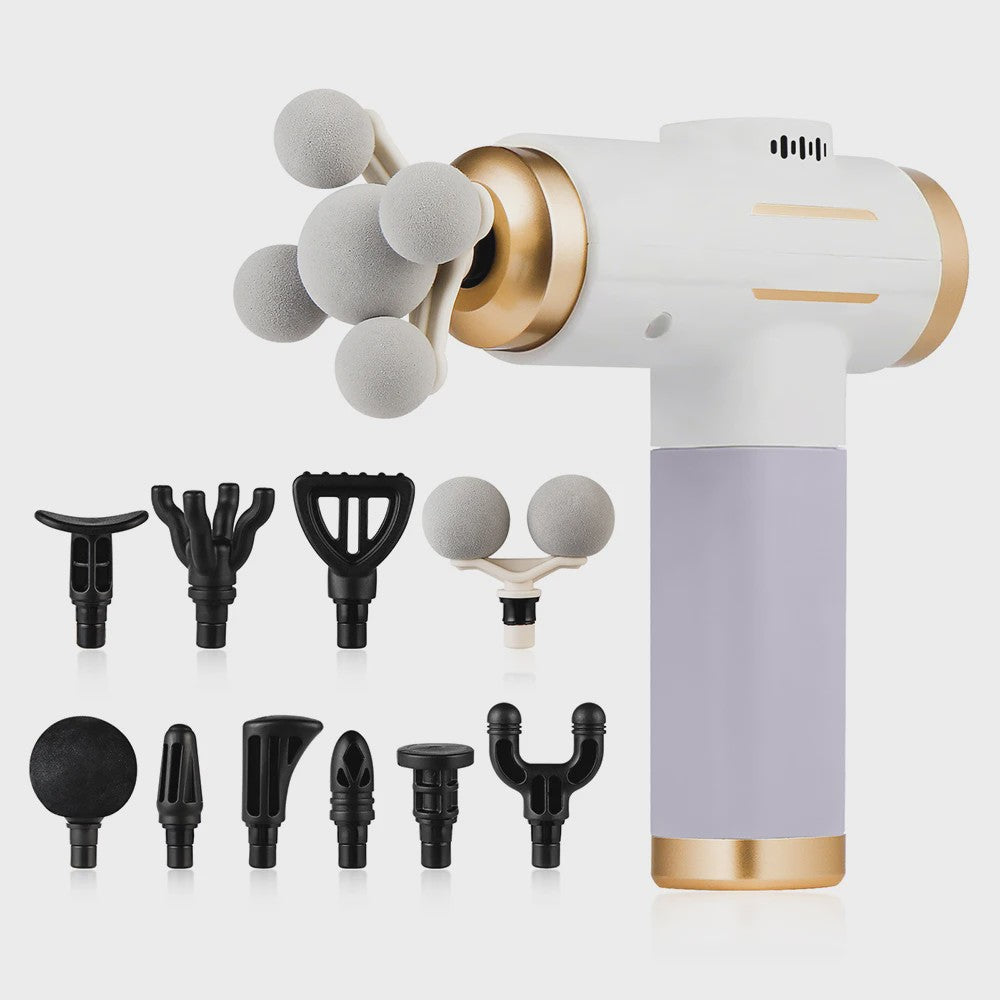Krachtige 11-in-1 Elektrische Massage Gun met 99 Intensiteitsniveaus voor Diepe Spierontspanning