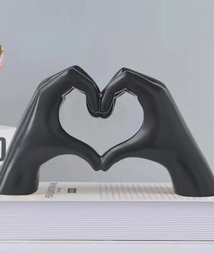 Moderne Hart Hand Gebaar Sculptuur - Abstracte Decoratie voor Bureau & Huis