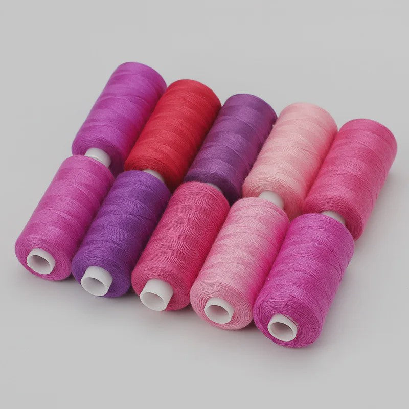 10 Rollen Polyester Naaigaren 402 - 400 Yards - Voor Hand & Machine