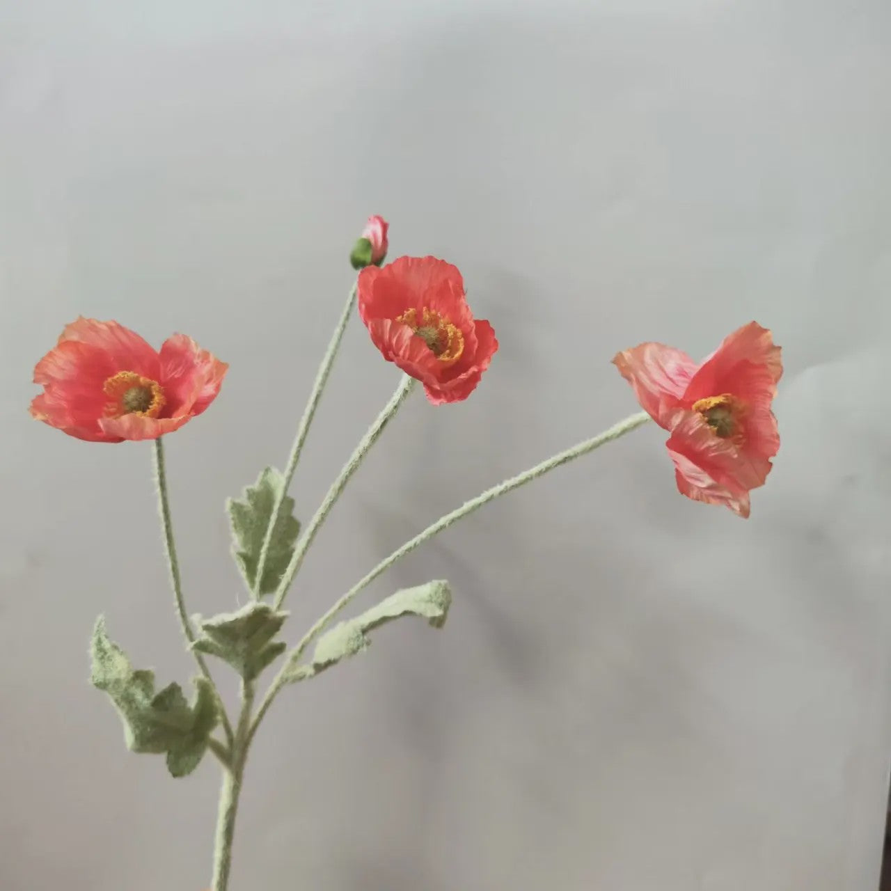 Kunstboeket Klaprozen (4 Stelen) - Realistische Nepbloemen voor Huisdecoratie, Tuin, Feest & DIY