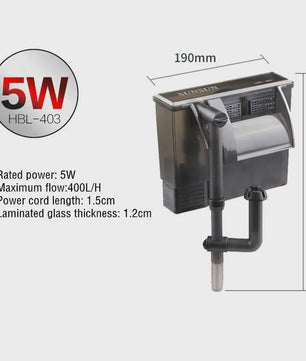 Hang-on Aquarium Filter met Waterval Effect - Efficiënte Watercirculatie