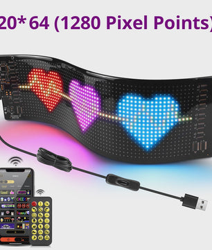 Flexibel 16x96 LED Matrix Pixel Paneel met Bluetooth App Controle - Programmeerbaar Verlichtingsbord