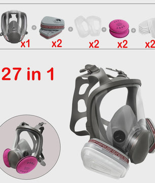 Professioneel Volledig Gezicht Gasmasker 6800 - Grote Maat, Herbruikbaar voor Verf, Chemie & Stof
